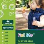 Giấy in ảnh Ngũ Sắc A4 2 mặt 160gsm 50 tờ