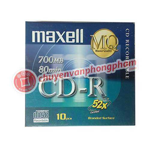 Đĩa CD Maxell – Hộp xanh 10 cái Đĩa CD Maxell – Hộp xanh 10 cái