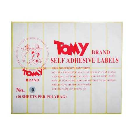 Decal A5 Tomy GP 104 Decal A5 Tomy GP 104