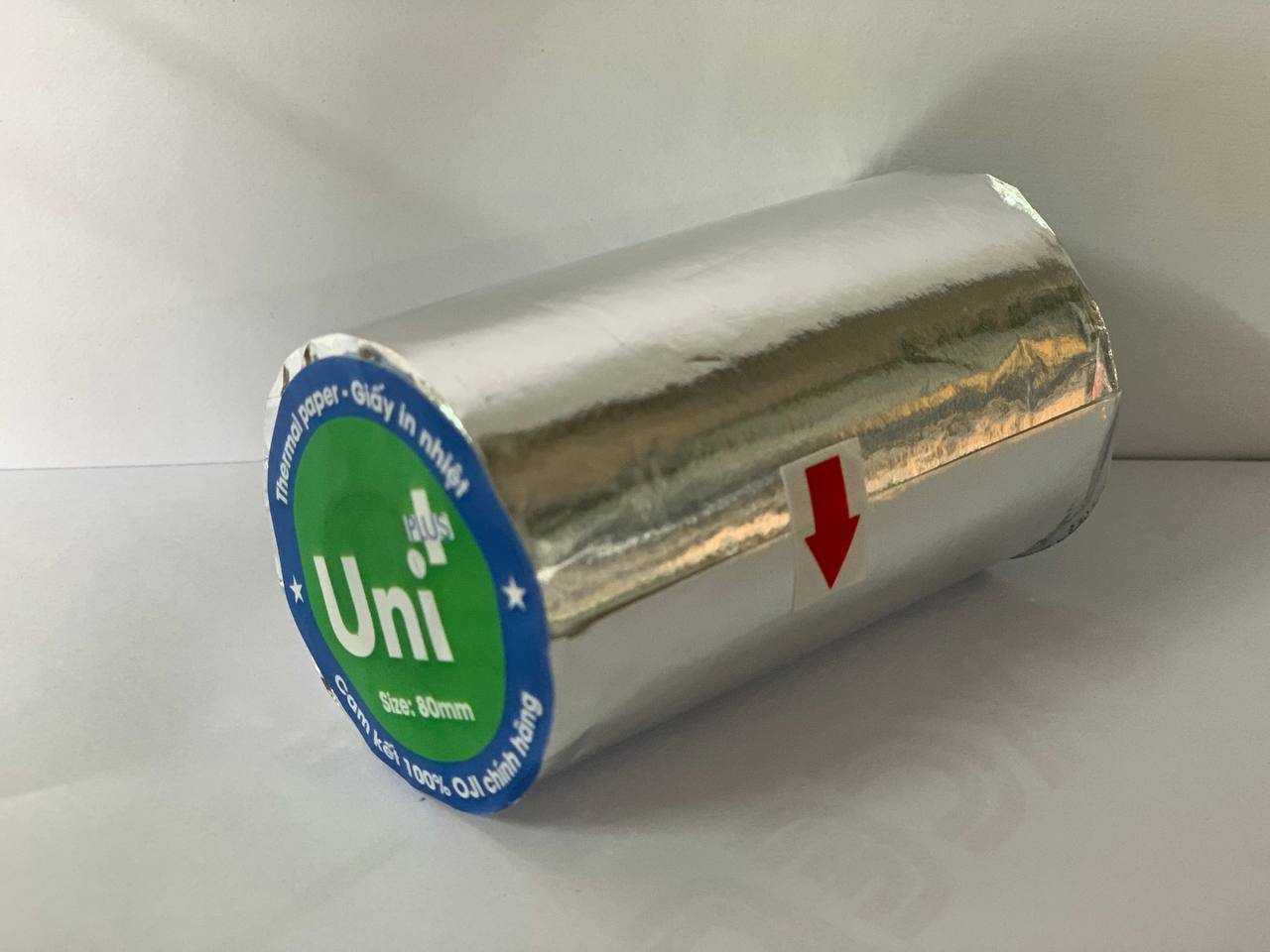 Giấy in nhiệt Uni Plus K80x55mm Giấy in nhiệt Uni Plus K80x55mm