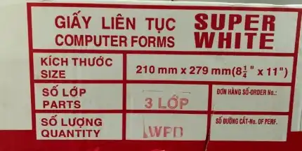 Giấy liên tục 3 liên 210x279mm