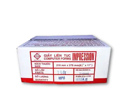 Giấy liên tục 2 liên 210x279mm