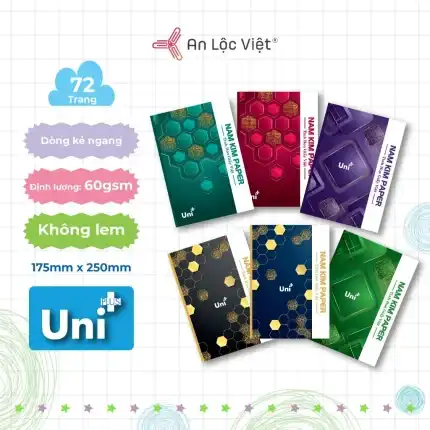 Tập 72 trang khổ lớn Uni 60gsm – Kẻ ngang