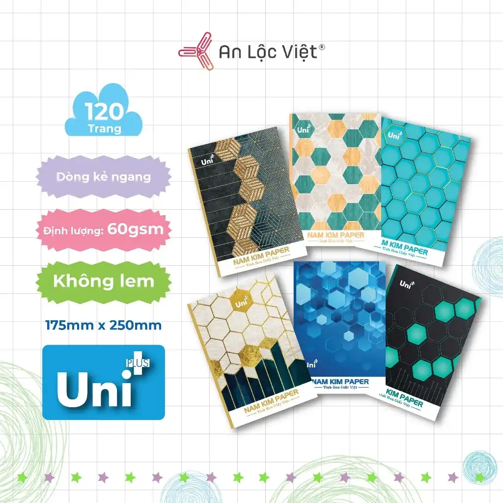 Tập 120 trang khổ lớn Uni 60gsm – Kẻ ngang Tập 120 trang khổ lớn Uni 60gsm – Kẻ ngang