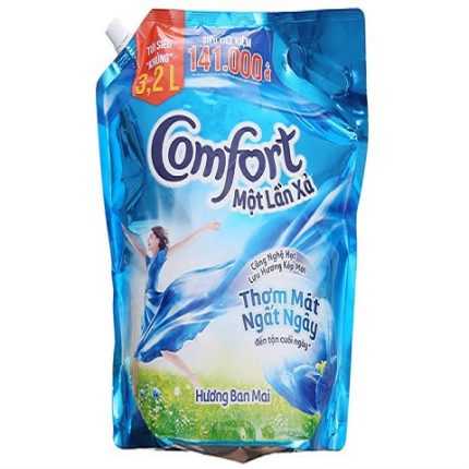 Nước xả Comfort một lần xả hương Ban mai túi 3,1L