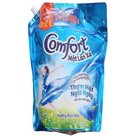 Nước xả Comfort một lần xả hương Ban mai túi 3,1L Nước xả Comfort một lần xả hương Ban mai túi 3,1L