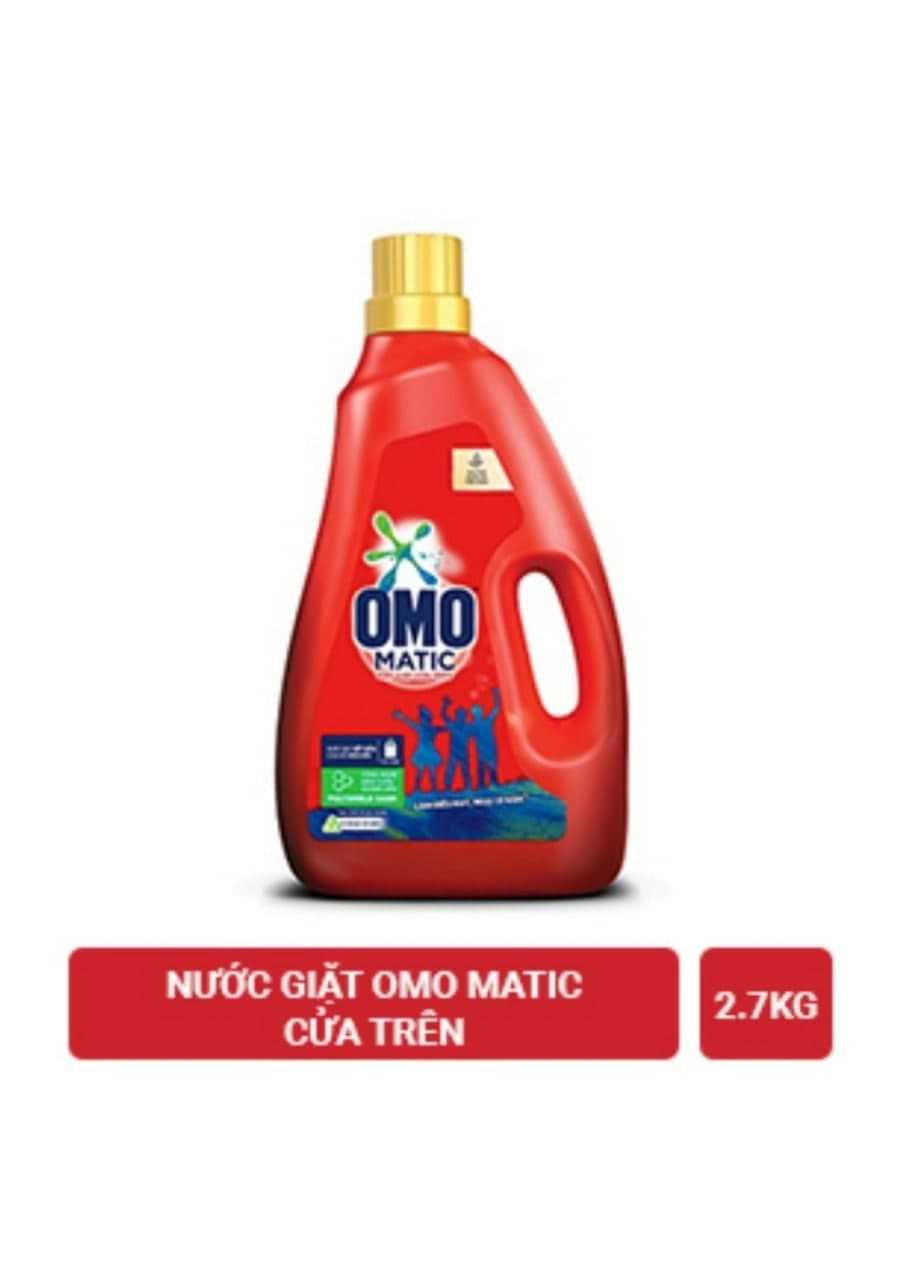 Nước giặt Omo cửa trên 2,7kg Nước giặt Omo cửa trên 2,7kg