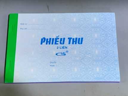 Phiếu thu 2 liên 13x19cm