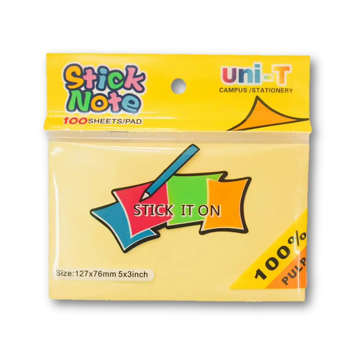 Giấy note vàng 3×5 uni – T Giấy note vàng 3×5 uni – T