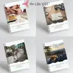 Set 4 cuốn sổ lò xo A5 – 120 trang (Discover – Enjoy – Preparation – Travel)