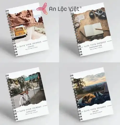 Set 4 cuốn sổ lò xo A5 – 120 trang (Discover – Enjoy – Preparation – Travel) Set 4 cuốn sổ lò xo A5 – 120 trang (Discover – Enjoy – Preparation – Travel)