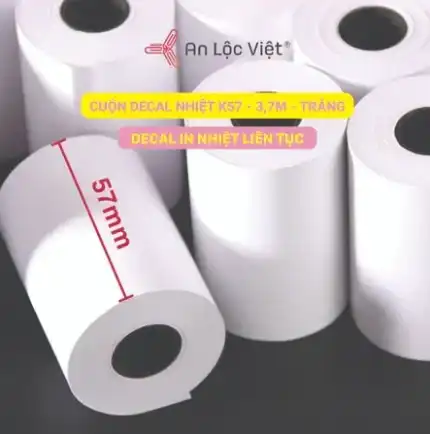 Cuộn decal nhiệt K57 – 3,7m – Trắng